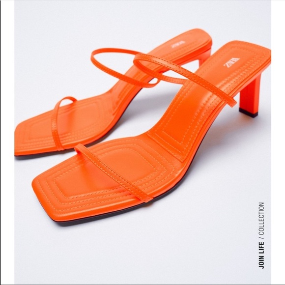 Zara Shoes New Zara Orange Heels 8 Poshmark